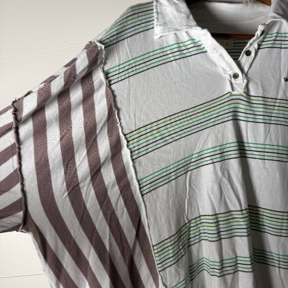 We The Free Oversized Polo Stripes Vertical and Horizontal Sz XL - Picture 6 of 10